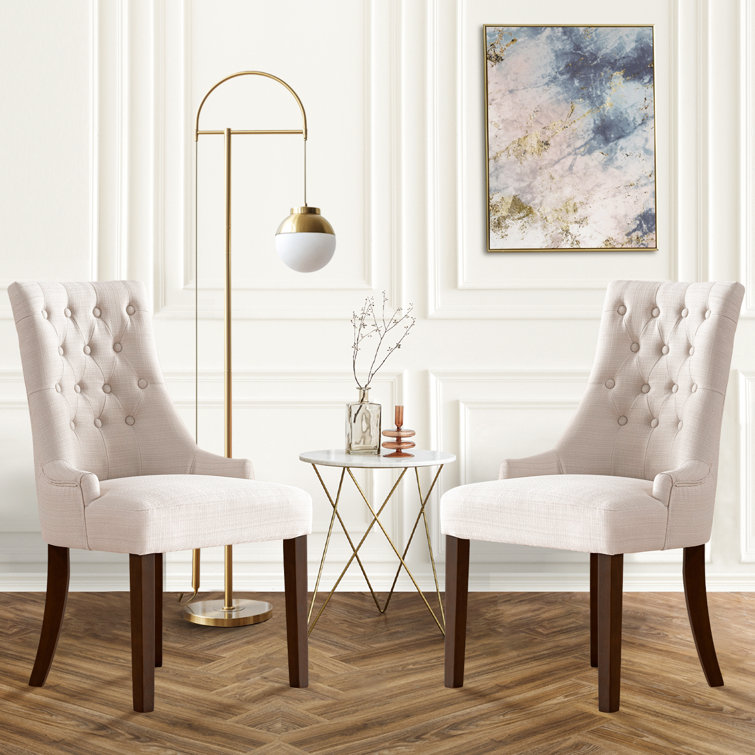 Aalbert Tufted Wing Back Dining Chairs